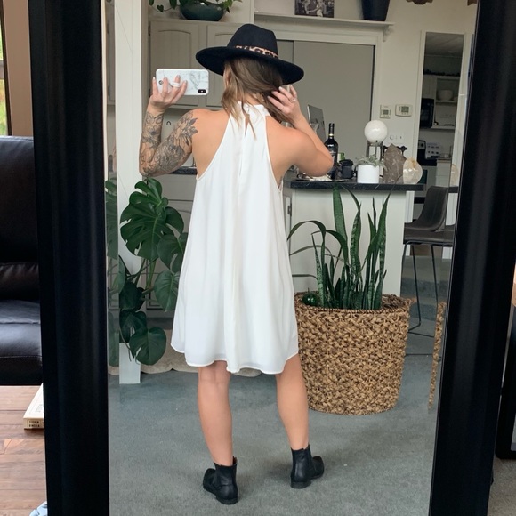 Lulu’s White Halter Swing Dress - Picture 3 of 8